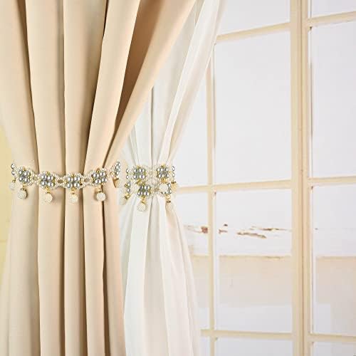 SUQ I OME Magnetic Pearl Curtain Tieback Gray