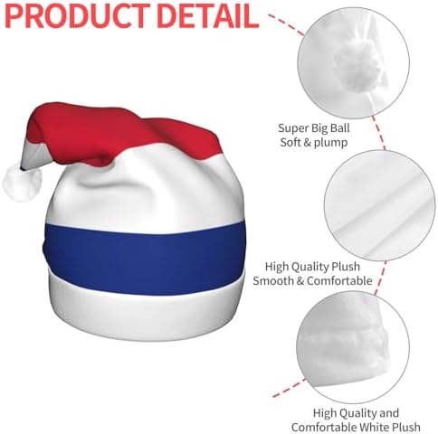 Costa Rica Flag Christmas Hat with LED Lights
