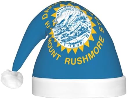 South Dakota Flag Christmas Hat with LED Lights