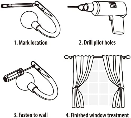 2Pack Curtain Holdbacks with Clear Crystal Balls and Metal Hooks