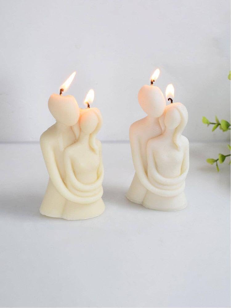 Romantic Love Scented Candles 2 Pack Heart Shaped Jar Candles