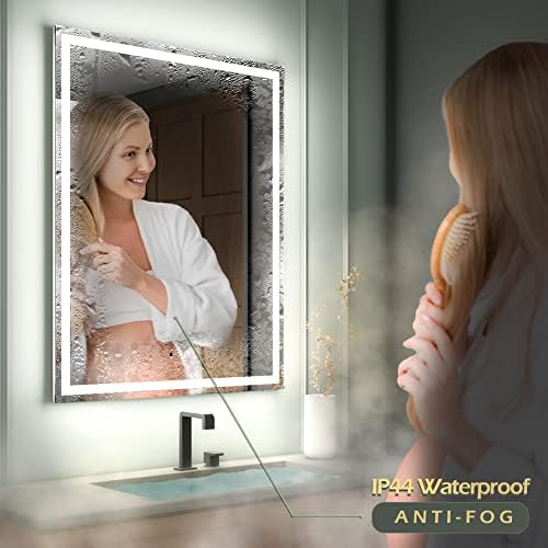 GP GANPE 32x40 Inch Smart LED Bathroom Mirror with Bluetooth