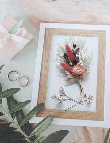 Xins Convey Burgundy Mini Dried Flower Bouquet Set of 6