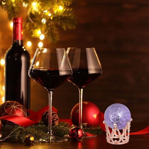 Uxcell 2pcs Metal Crystal Ball Display Stand