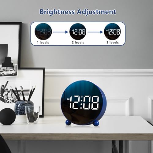 Justup Digital Alarm Clock with Double Bell and LED Display