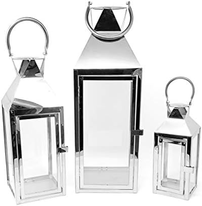 Allgala 3 Pc Jumbo Candle Lantern Set