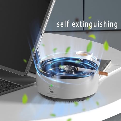 2 in 1 Air Purifier Ashtray - White