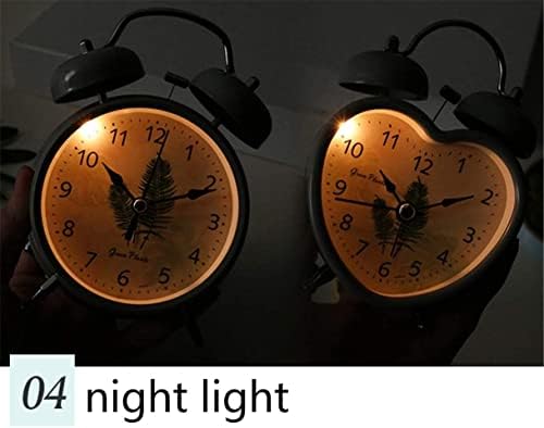 Metal Silent Alarm Clock with Night Light 1