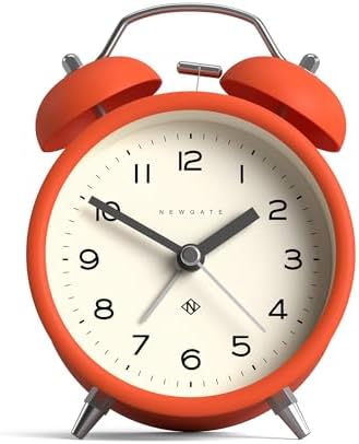 NEWGATE Charlie Bell Echo Alarm Clock Modern Retro Design Orange