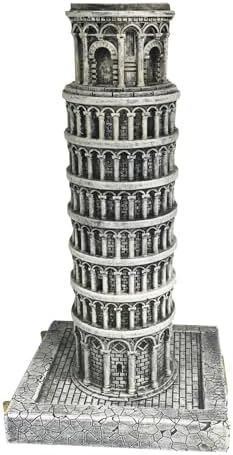 Italy Leaning Tower of Pisa Resin Statue - Gray