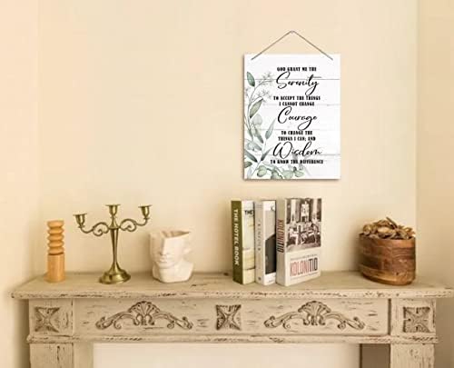 Serenity Prayer Wall Art Decor Sign Christian Scripture Wood Plaque
