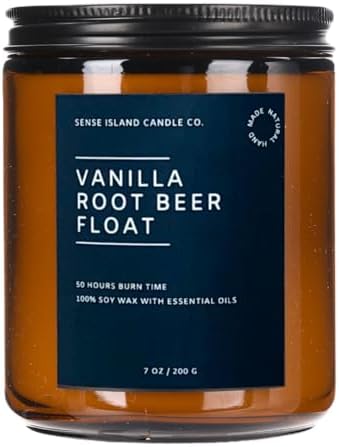 Vanilla Root Beer Jar Candle for Home Aesthetic Gift