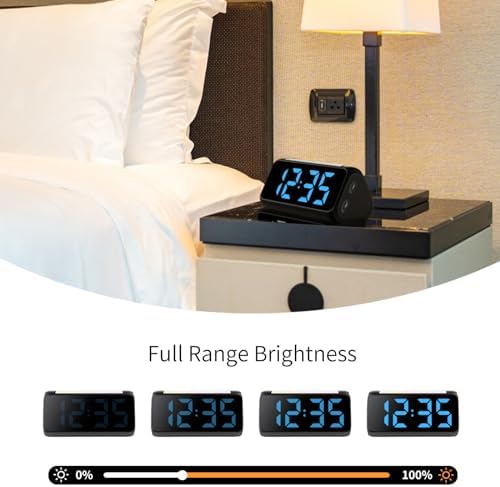 Netzu Alarm Clocks for Heavy Sleepers with Vibrating Pad and RGB Display