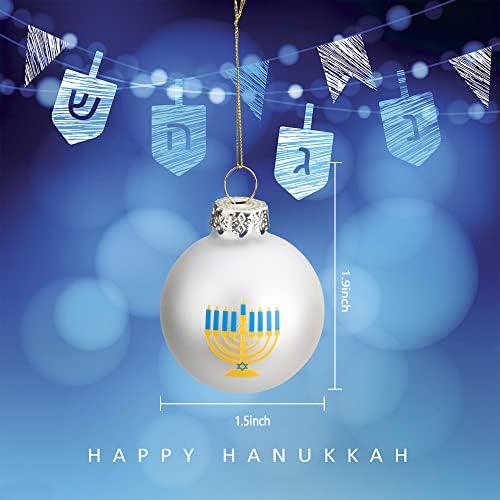12pcs Glass Star of David Hanukkah Ornaments