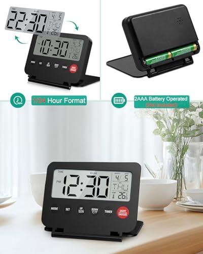 ORIA Digital Alarm Clock with Backlight and Snooze