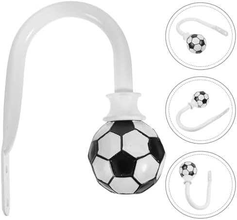 Artibetter White Metal Curtain Holdback with Soccer Design