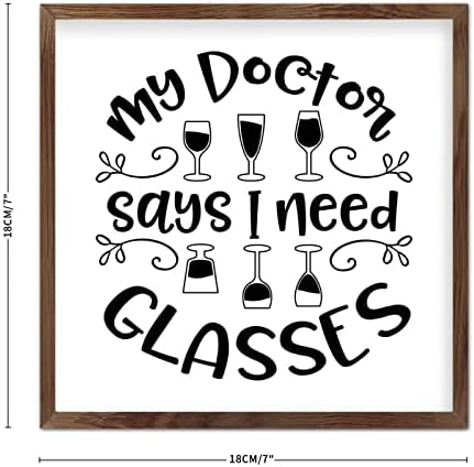 Ditooms Framed Wood Sign Plaque 7x7 Inch 1