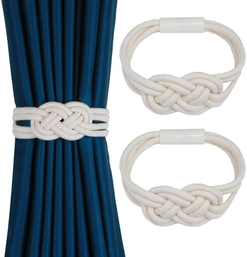 2 Pack Magnetic Curtain Tiebacks for Home and Office