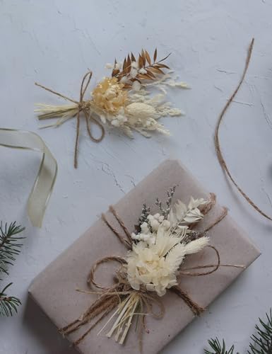 Xins Convey Mini Dried Flower Bouquet Set Pack of 12 Gold
