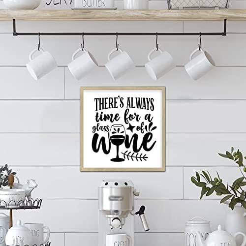 Ditooms Framed Wood Sign Plaque 7x7 Inch