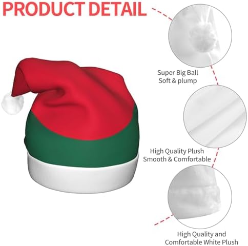 Bangladesh Flag Print Christmas LED Santa Hat