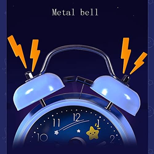 Digital Alarm Clock with Double Bell Sound Rechargeable and Luminous