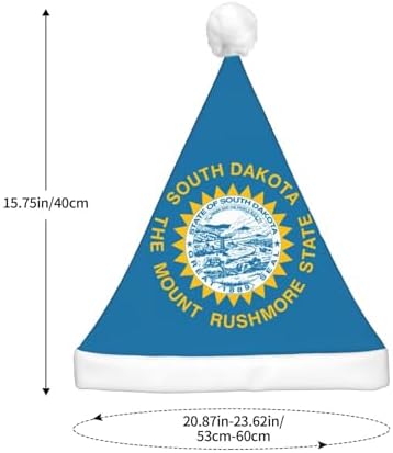 South Dakota Flag Christmas Hat with LED Lights