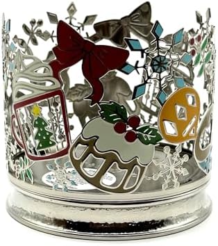 Bath Body Works 3 Wick Candle Holder Sleeve Holiday Tea Party