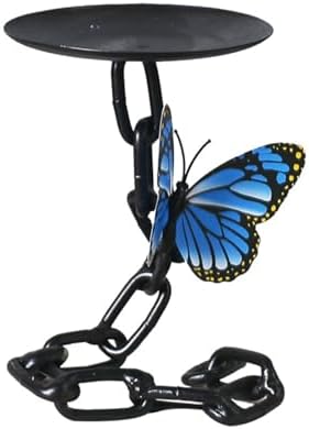 DANELYNN Black Candle Holder with Butterfly Design