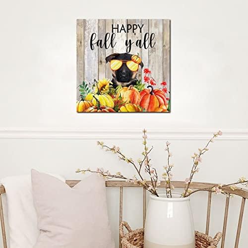 Thanksgiving Fall Wood Sign Plaque 8x8in