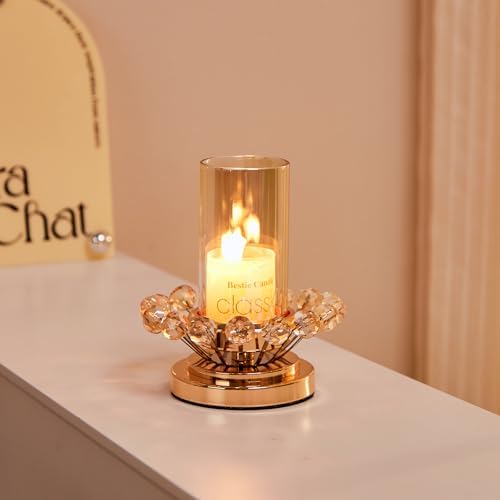 Gold Hurricane Candle Holder Elegant Centerpiece for Weddings and Parties