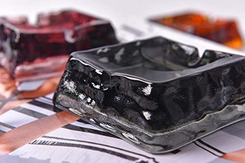 Dark Grey Glass Ashtray for Cigarettes