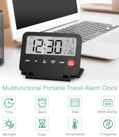 ORIA Digital Alarm Clock with Backlight and Snooze