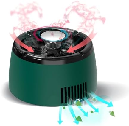 TOBOWON Smokeless Ashtray with Air Purifier - Green