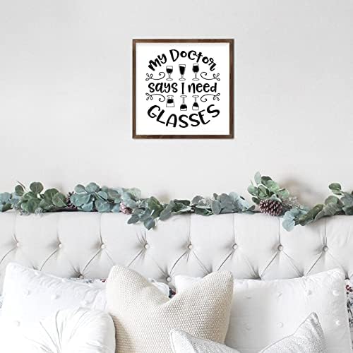 Ditooms Framed Wood Sign Plaque 7x7 Inch 1