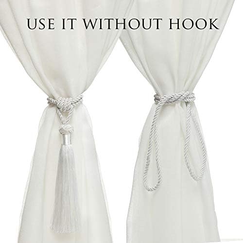 BEL AVENIR Curtain Holdbacks with Tassels 2 Pack
