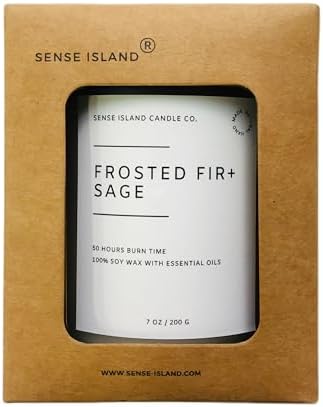 Frosted Fir and Sage Scented Jar Candle