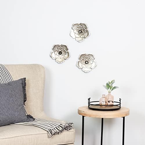 Stratton Home Decor Metal and Wood Round Tray