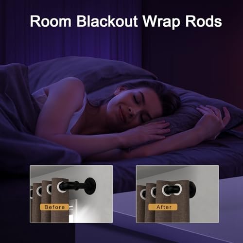 Industrial Curtain Rods 18-120 Inch Adjustable Blackout Rods