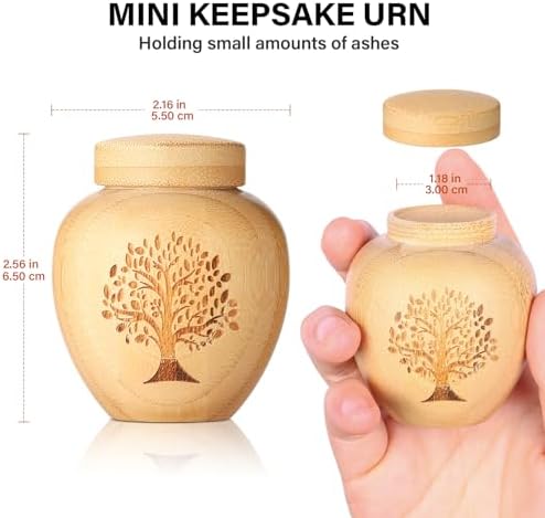 HOOMTREE Small Urns for Human Ashes Keepsake Set of 1
