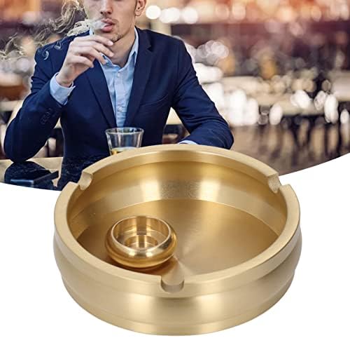 Joyzan Durable Brass Round Ashtray for Cigarettes