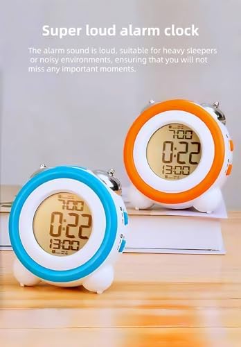 Super Loud Alarm Clock with Retro Design and Backlight Display