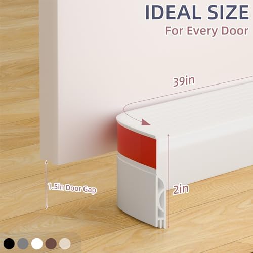 OXRQ Door Draft Stopper 39 Inch White