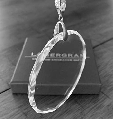 LaserGram Personalized Glass Christmas Ornament with Menorah Design