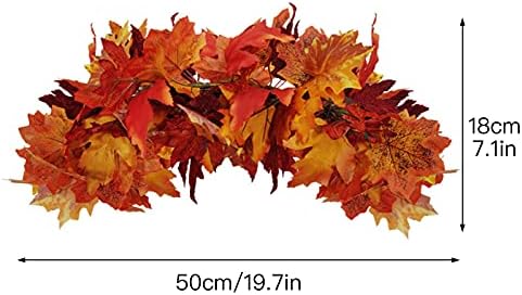 20 Inch Fall Swag Autumn Wreath with Maple Leaf