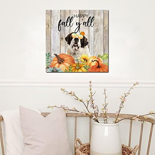 Thanksgiving Hello Fall Decor Wooden Sign 10x10in