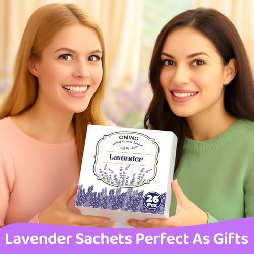 26 Pack Lavender Sachet Bags for Home Wardrobe