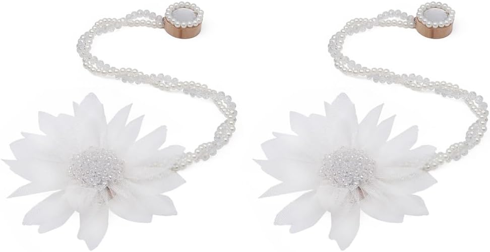 SUQ I OME Magnetic Flower Curtain Tieback 2 Pack
