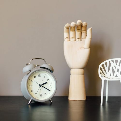 NEWGATE Charlie Bell Echo Alarm Clock Modern Retro Design Grey