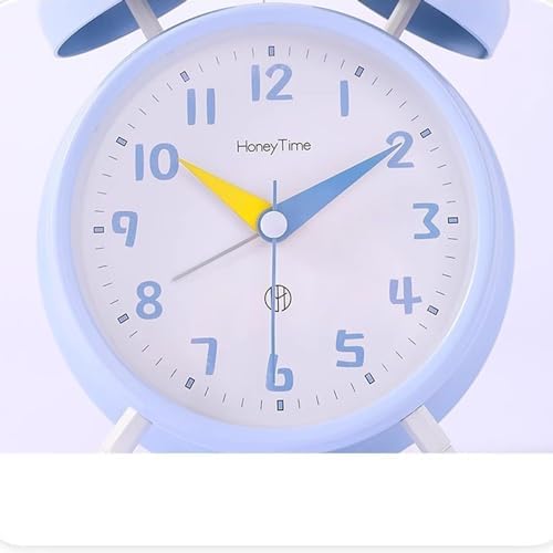 4 Inch Super Quiet Double Bell Alarm Clock with Luminous Display